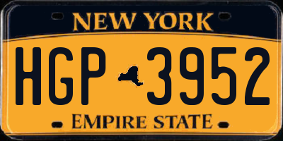 NY license plate HGP3952