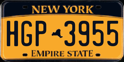 NY license plate HGP3955