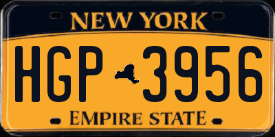 NY license plate HGP3956