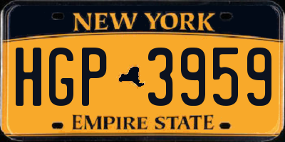 NY license plate HGP3959