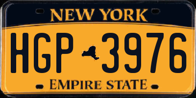 NY license plate HGP3976