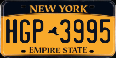 NY license plate HGP3995