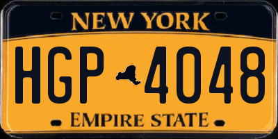 NY license plate HGP4048