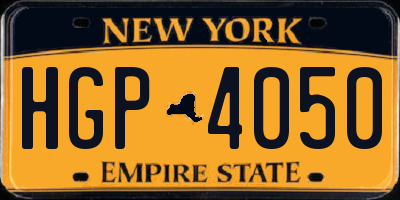 NY license plate HGP4050