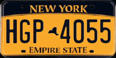 NY license plate HGP4055