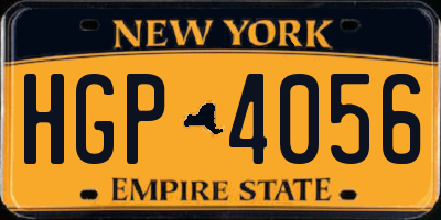 NY license plate HGP4056