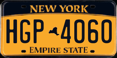 NY license plate HGP4060