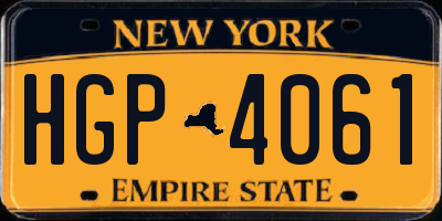 NY license plate HGP4061