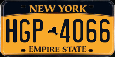 NY license plate HGP4066