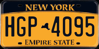 NY license plate HGP4095