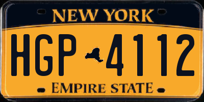 NY license plate HGP4112