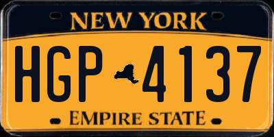 NY license plate HGP4137