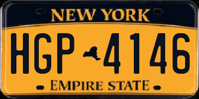 NY license plate HGP4146