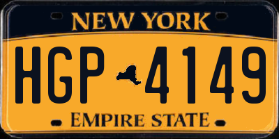 NY license plate HGP4149