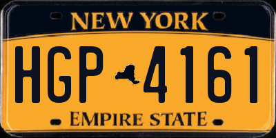 NY license plate HGP4161