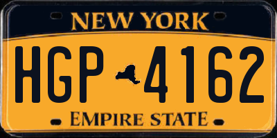 NY license plate HGP4162