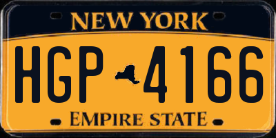 NY license plate HGP4166