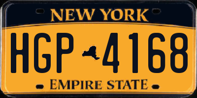 NY license plate HGP4168