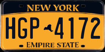 NY license plate HGP4172