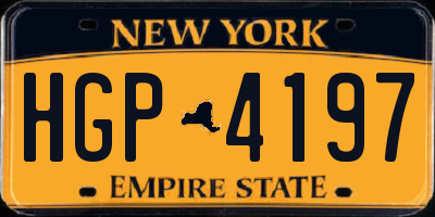 NY license plate HGP4197