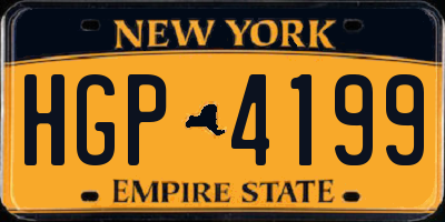 NY license plate HGP4199