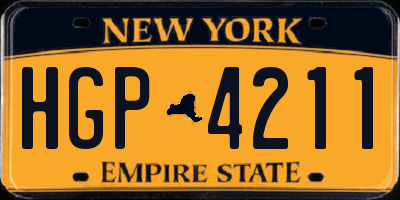 NY license plate HGP4211