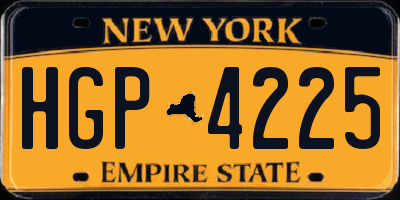 NY license plate HGP4225