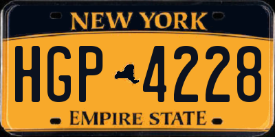 NY license plate HGP4228