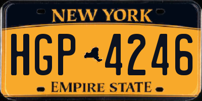 NY license plate HGP4246