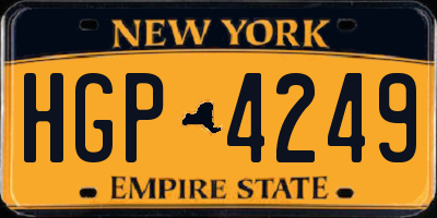 NY license plate HGP4249