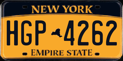 NY license plate HGP4262