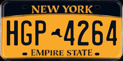 NY license plate HGP4264