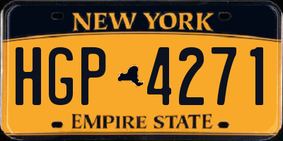 NY license plate HGP4271