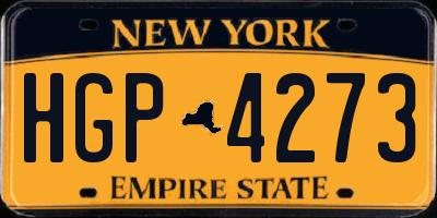 NY license plate HGP4273