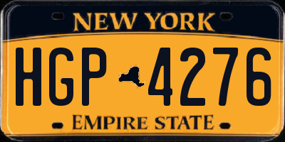 NY license plate HGP4276