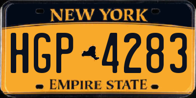 NY license plate HGP4283