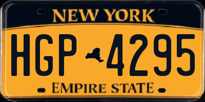 NY license plate HGP4295