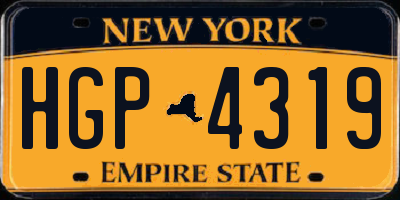 NY license plate HGP4319