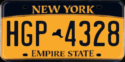 NY license plate HGP4328