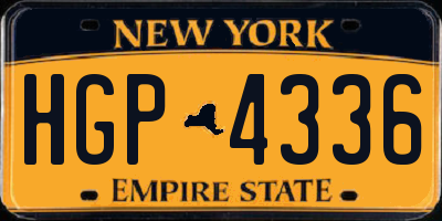 NY license plate HGP4336