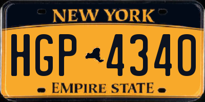 NY license plate HGP4340