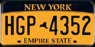 NY license plate HGP4352