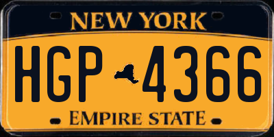 NY license plate HGP4366