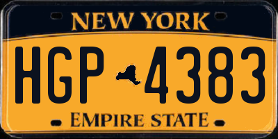 NY license plate HGP4383