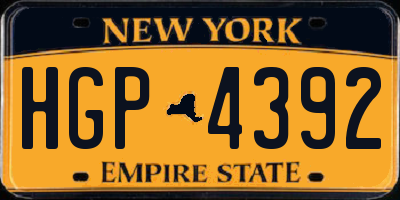 NY license plate HGP4392