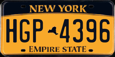 NY license plate HGP4396