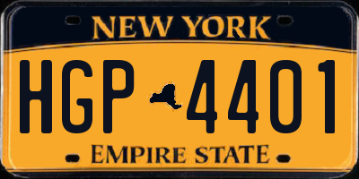 NY license plate HGP4401