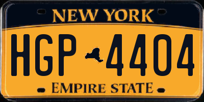 NY license plate HGP4404