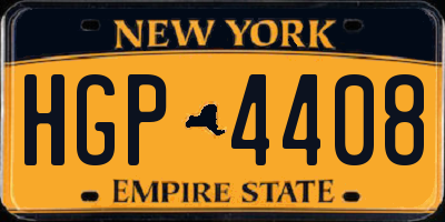 NY license plate HGP4408