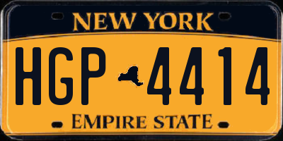 NY license plate HGP4414